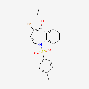 molecular formula C19H18BrNO3S B14009067 4-Bromo-5-ethoxy-1-(4-methylphenyl)sulfonyl-1-benzazepine CAS No. 20426-64-6