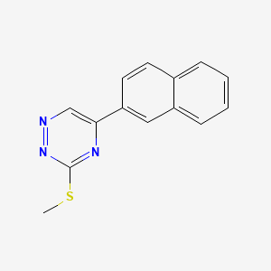 molecular formula C14H11N3S B14009083 as-Triazine, 3-(methylthio)-5-(2-naphthyl)- CAS No. 74417-01-9