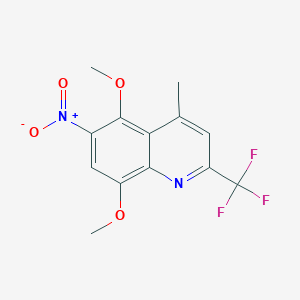 5,8-Dimethoxy-4-methyl-6-nitro-2-(trifluoromethyl)quinoline