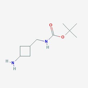 molecular formula C10H20N2O2 B1400910 cis-3-(Boc-aminomethyl)cyclobutylamine CAS No. 1363380-57-7