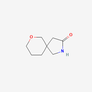 molecular formula C8H13NO2 B1400912 7-Oxa-2-azaspiro[4.5]decan-3-one CAS No. 1487759-95-4