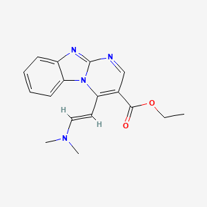 molecular formula C17H18N4O2 B1400913 4-[(E)-2-(二甲氨基)乙烯基]嘧啶并[1,2-a]苯并咪唑-3-羧酸乙酯 CAS No. 1374510-77-6