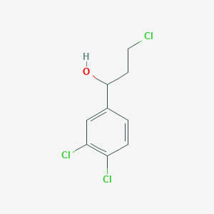 molecular formula C9H9Cl3O B14009131 3-Chloro-1-(3,4-dichlorophenyl)propan-1-ol 