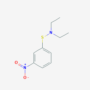 molecular formula C10H14N2O2S B14009149 N-ethyl-N-(3-nitrophenyl)sulfanylethanamine CAS No. 61076-30-0