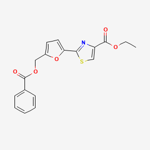 Ethyl 2-[5-(benzoyloxymethyl)furan-2-yl]-1,3-thiazole-4-carboxylate