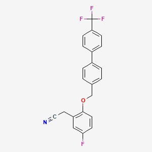 (5-Fluoro-2-{[4'-(trifluoromethyl)-1,1'-biphenyl-4-yl]methoxy}phenyl)-acetonitrile