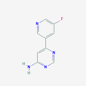 molecular formula C9H7FN4 B1400919 6-(5-Fluoropyridin-3-yl)pyrimidin-4-amine CAS No. 1469732-95-3