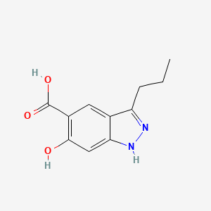 molecular formula C11H12N2O3 B14009195 6-hydroxy-3-propyl-1H-indazole-5-carboxylic acid 