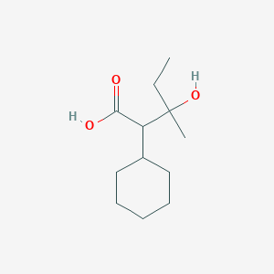 molecular formula C12H22O3 B14009212 2-Cyclohexyl-3-hydroxy-3-methylpentanoic acid CAS No. 5449-18-3