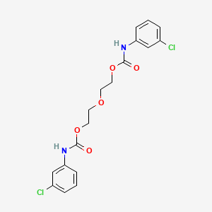 molecular formula C18H18Cl2N2O5 B14009232 Oxydiethane-2,1-diyl bis[(3-chlorophenyl)carbamate] CAS No. 6942-00-3