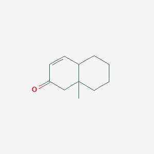 molecular formula C11H16O B14009239 8a-Methyl-4a,5,6,7,8,8a-hexahydro-2(1H)-naphthalenone CAS No. 32980-06-6