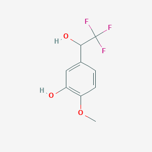 molecular formula C9H9F3O3 B1400924 2-Methoxy-5-(2,2,2-trifluoro-1-hydroxyethyl)phenol CAS No. 352339-76-5