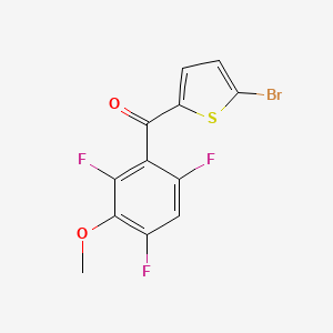 molecular formula C12H6BrF3O2S B14009243 (5-Bromothiophen-2-yl)(2,4,6-trifluoro-3-methoxyphenyl)methanone 