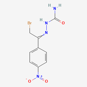 molecular formula C9H9BrN4O3 B14009252 [[2-Bromo-1-(4-nitrophenyl)ethylidene]amino]urea CAS No. 93298-08-9