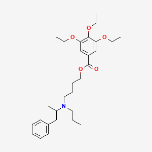 molecular formula C29H43NO5 B14009261 4-[(1-Phenylpropan-2-yl)(propyl)amino]butyl 3,4,5-triethoxybenzoate CAS No. 88688-74-8