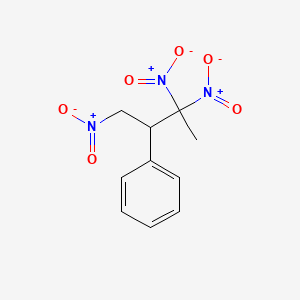 molecular formula C10H11N3O6 B14009271 1,3,3-Trinitrobutan-2-ylbenzene CAS No. 5437-74-1