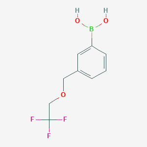 molecular formula C9H10BF3O3 B1400934 (3-((2,2,2-Trifluoroethoxy)methyl)phenyl)boronic acid CAS No. 1334218-47-1