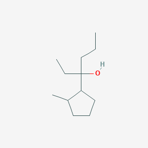 molecular formula C12H24O B14009347 3-(2-Methylcyclopentyl)hexan-3-ol CAS No. 53398-72-4