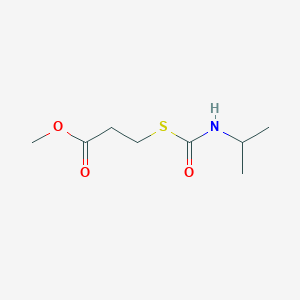 molecular formula C8H15NO3S B14009440 Methyl 3-(propan-2-ylcarbamoylsulfanyl)propanoate CAS No. 78614-30-9