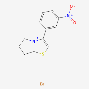 3-(3-nitrophenyl)-5H,6H,7H-pyrrolo[2,1-b][1,3]thiazol-4-ium bromide