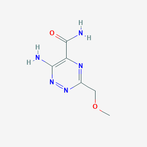 molecular formula C6H9N5O2 B14009456 6-Amino-3-(methoxymethyl)-1,2,4-triazine-5-carboxamide CAS No. 30855-60-8