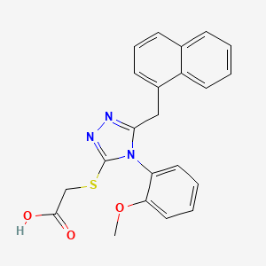 2-[[4-(2-Methoxyphenyl)-5-(naphthalen-1-ylmethyl)-1,2,4-triazol-3-yl]sulfanyl]acetic acid