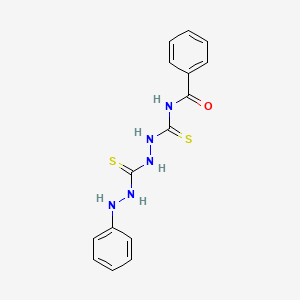 molecular formula C15H15N5OS2 B14009477 N-[(Anilinothiocarbamoylamino)thiocarbamoyl]benzamide CAS No. 33949-90-5