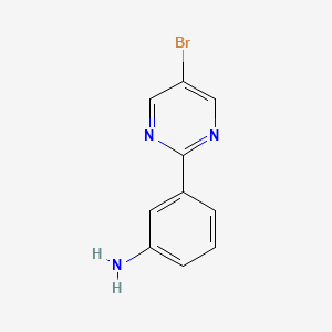 molecular formula C10H8BrN3 B1400952 3-(5-溴嘧啶-2-基)苯胺 CAS No. 1339681-12-7