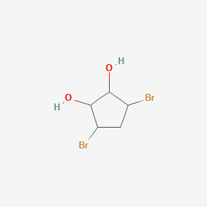 molecular formula C5H8Br2O2 B14009526 3,5-Dibromocyclopentane-1,2-diol CAS No. 89416-07-9