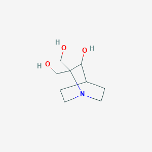 molecular formula C9H17NO3 B14009534 2,2-Bis(hydroxymethyl)-1-azabicyclo[2.2.2]octan-3-ol CAS No. 5291-31-6