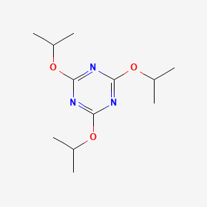 molecular formula C12H21N3O3 B14009544 2,4,6-Tri(propan-2-yloxy)-1,3,5-triazine CAS No. 29263-11-4