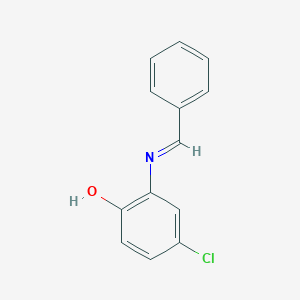 molecular formula C13H10ClNO B14009561 4-Chloro-2-{[(e)-phenylmethylidene]amino}phenol CAS No. 29644-82-4