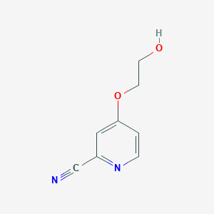 molecular formula C8H8N2O2 B1400958 4-(2-Hydroxyethoxy)-pyridine-2-carbonitrile CAS No. 1341432-15-2