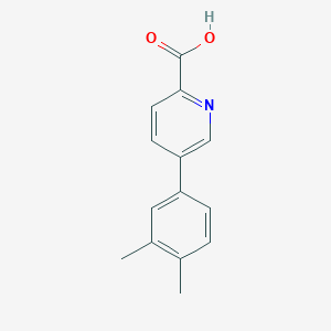 molecular formula C14H13NO2 B1400960 5-(3,4-Dimethylphenyl)pyridine-2-carboxylic acid CAS No. 1226265-97-9