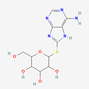 2-[(6-amino-7H-purin-8-yl)sulfanyl]-6-(hydroxymethyl)oxane-3,4,5-triol