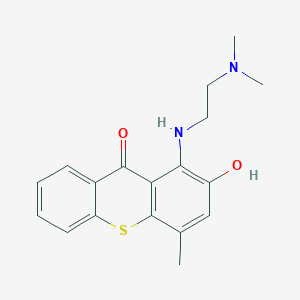 molecular formula C18H20N2O2S B14009637 1-[2-(Dimethylamino)ethylamino]-2-hydroxy-4-methylthioxanthen-9-one CAS No. 80568-58-7