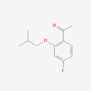molecular formula C12H15FO2 B1400964 1-(4-Fluoro-2-isobutoxyphenyl)ethanone CAS No. 1341880-01-0
