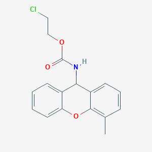 molecular formula C17H16ClNO3 B14009645 2-chloroethyl N-(4-methyl-9H-xanthen-9-yl)carbamate CAS No. 7467-22-3