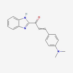 2-Propen-1-one, 1-(1H-benzimidazol-2-yl)-3-(4-(dimethylamino)phenyl)-