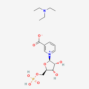 molecular formula C17H29N2O9P B14009659 Nicotinic acid mononucleotide triethylamine 