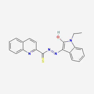 N-[(1-Ethyl-2-oxo-indol-3-ylidene)amino]quinoline-2-carbothioamide