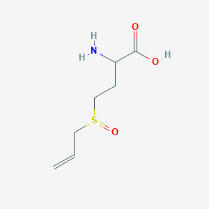 molecular formula C7H13NO3S B14009677 2-Amino-4-prop-2-enylsulfinylbutanoic acid CAS No. 6297-99-0