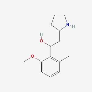 1-(2-Methoxy-6-methylphenyl)-2-(pyrrolidin-2-yl)ethan-1-ol