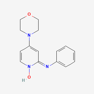 molecular formula C15H17N3O2 B14009700 (2E)-4-(Morpholin-4-yl)-2-(phenylimino)pyridin-1(2H)-ol CAS No. 75291-55-3