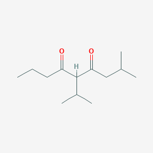 molecular formula C13H24O2 B14009708 2-Methyl-5-propan-2-ylnonane-4,6-dione CAS No. 6303-85-1