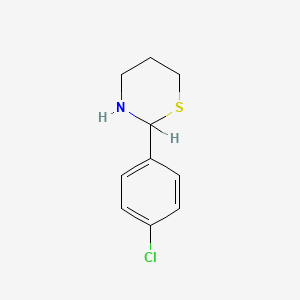 molecular formula C10H12ClNS B14009710 2-(4-Chlorophenyl)-1,3-thiazinane CAS No. 3592-68-5