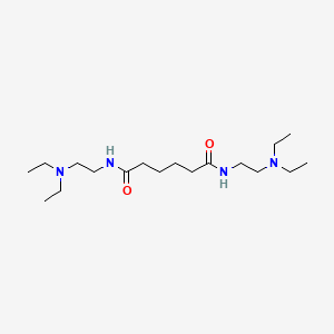 molecular formula C18H38N4O2 B14009717 N~1~,N~6~-Bis[2-(diethylamino)ethyl]hexanediimidic acid CAS No. 5432-14-4