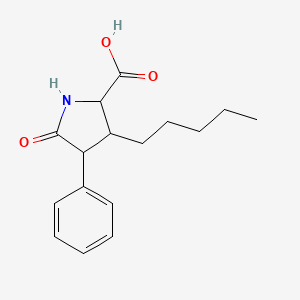 2-Pyrrolidinecarboxylic acid, 5-oxo-3-pentyl-4-phenyl-