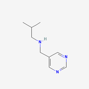 molecular formula C9H15N3 B1400976 (2-Methylpropyl)[(pyrimidin-5-yl)methyl]amine CAS No. 1310293-40-3