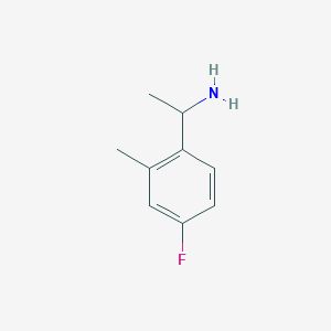 molecular formula C9H12FN B1400977 1-(4-Fluoro-2-methylphenyl)ethylamine CAS No. 1270420-27-3